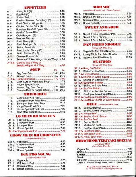 new dragon palace menu